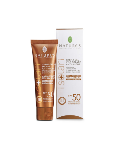 ISolari Crema-gel Viso Solare Antirughe SPF 50 | Protezione e Idratazi