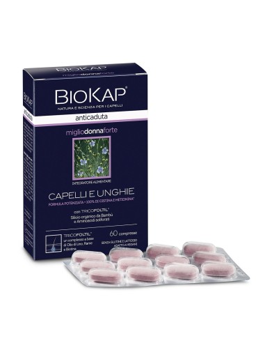 BioKap® Anticaduta Miglio Donna Forte | Integratore Capelli e Unghie