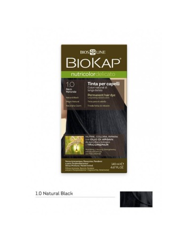 Tinta Capelli Nero Naturale 1.0 | Biokap Nutricolor Delicato