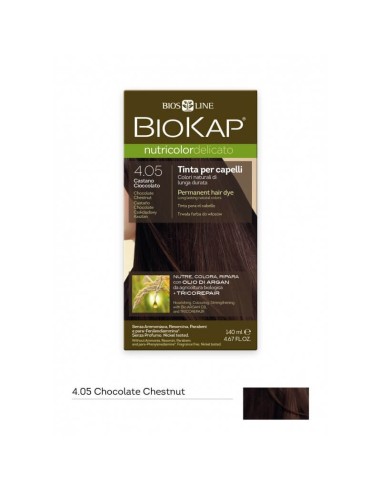 Tinta per Capelli Biokap Nutricolor Delicato 4.05 Castano Cioccolato -