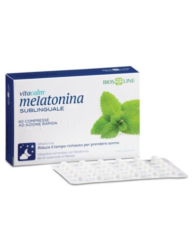 BIOSLINE VITACALM MELATONINA SUBLINGUALE 60 COMPRESSE 1 MG