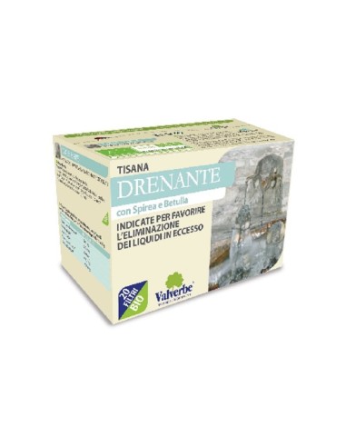 Tisana Drenante Valverbe - 20 Filtri | Drenaggio Naturale dei Liquidi