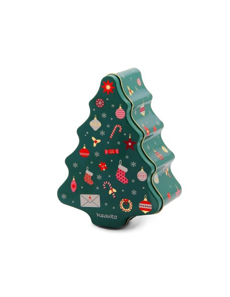 Cofanetto Regalo Stella d’Inverno – Latta Albero di Natale con Tisana