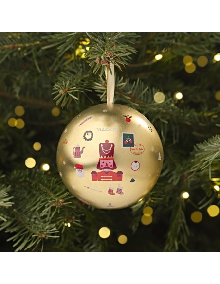 Pallina di Natale Stella d’Inverno – Cofanetto in Latta con 8 Tisane