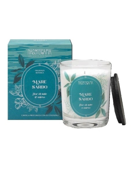 Candela Profumata Mare Sardo – Fragranza Fior di Sale e Mirto | Bioess
