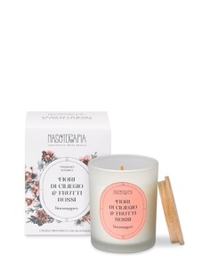 Candela Profumata Frutti Rossi e Ciliegio – Nasoterapia | Bioessenza