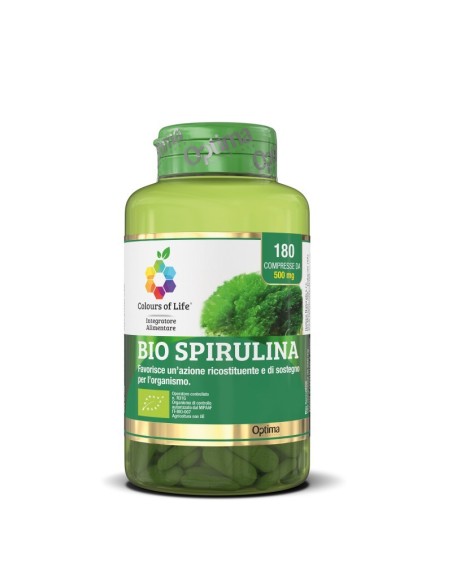 Bio Spirulina Optima Naturals 180 compresse | Energia e vitalità Bio Spirulina Optima Naturals 180 compresse | Energia e vitalità