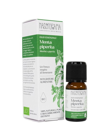 Olio Essenziale Biologico di Menta Piperita Nasoterapia – 10 ml