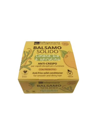 Balsamo Solido Limone e Spirulina La Saponaria | Balsamo Bio Plastic F