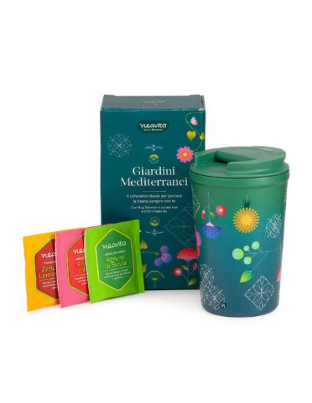 Neavita Giardini Mediterranei 6 Filtri | Tisane Bio con Mug Thermos